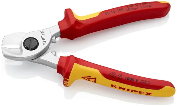Knipex kabelsax kromad, VDE-testad 165 mm