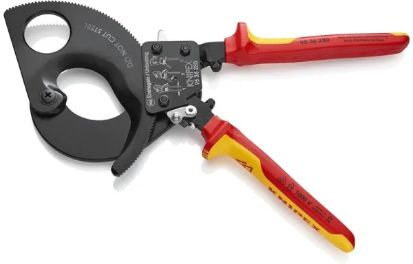 Knipex kabelsax (spärrsystem) svartlackerad, VDE-testad 280 mm